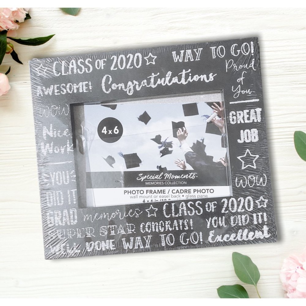 NWT Black & White 4x6 Class of 2020 Graduation Picture Frame